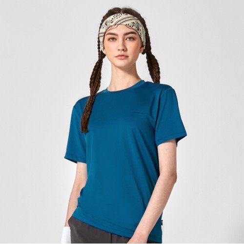 스탠다드핏 COOL 냉감 반팔 티셔츠 터키쉬블루(남녀공용)