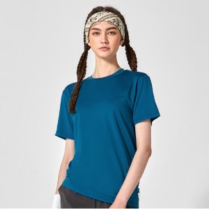 스탠다드핏 COOL 냉감 반팔 티셔츠 터키쉬블루(남녀공용)