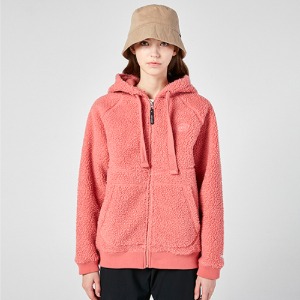 In and Out Dumble Fleece Raised Hood Zip-up Indie Pink (Unisex)