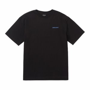 오버핏 에센셜 그래픽 반팔 티셔츠 블랙(남녀공용)