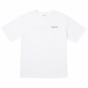 오버핏 에센셜 그래픽 반팔 티셔츠 화이트(남녀공용)